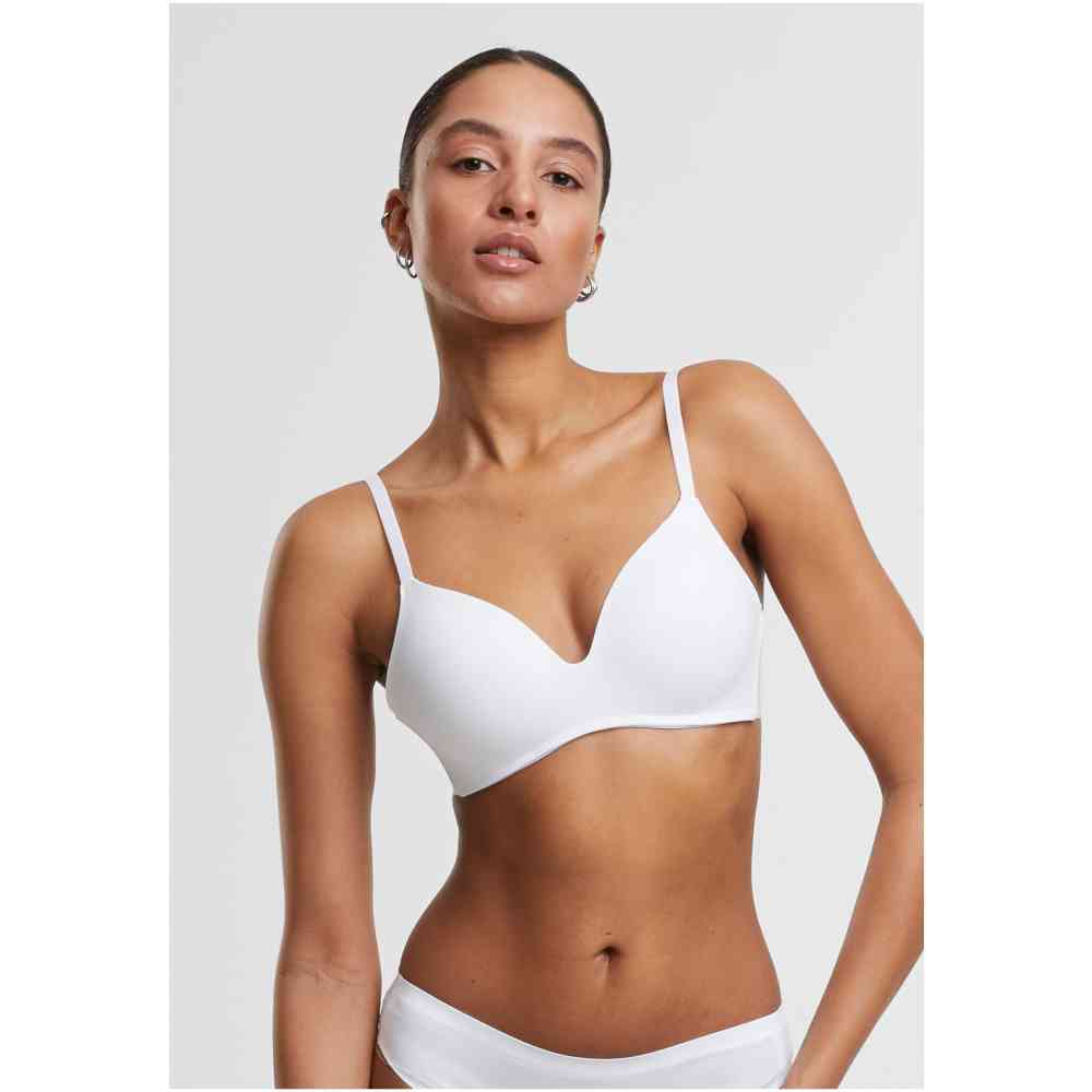 Urban Classics - Basic padded 2Pack BH - Wit/Wit